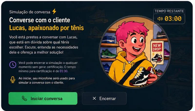 Tela de Conversa no App
